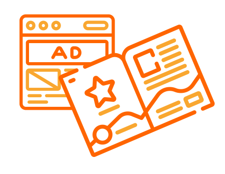  print and web adverts icon