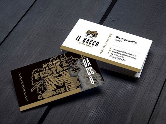 il bacco business card design